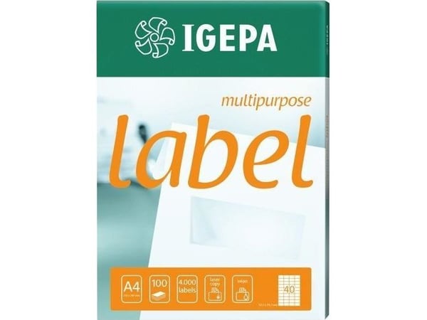 Igepa selvklebende etiketter 48,5x25,4 mm (100 stk) CONTILABEL EA-485X254