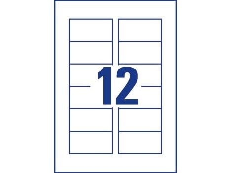 Avery Zweckform ID-MERKEINNSETT MED MIKROPERFORERING AVERY ZWECKFORM 40 X 75 MM, HVIT