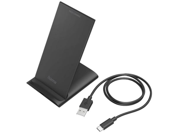 Hama QI-FC10S, Innendørs, USB, Trådløs lading, 1 m, Svart