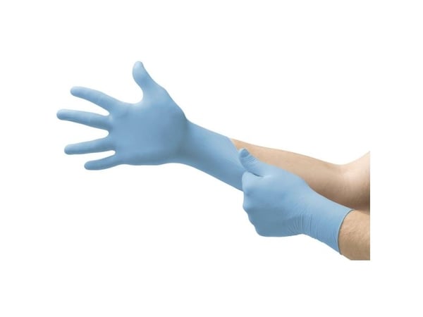 Engangshandsker, Ansell, Microflex 92-134, blå, str. 8,5 - 9, pakke a 100 stk