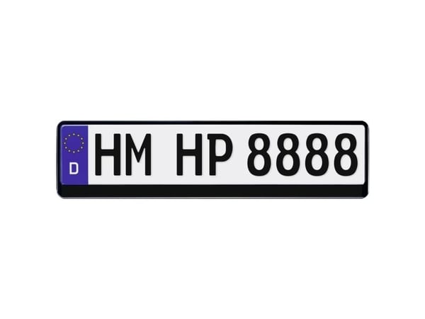 HP plastramme for merking Autozubehör sort (B × H) 520 mm × 114 mm