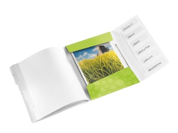 Leitz WOW, Polypropeeni (PP), Vihreä, Metallinen, A4, 260 mm, 320 mm, 290 g
