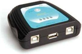 VALUE Manual USB 2.0 Printer Switch, Langallinen, 70 x 25 x 90 mm, 4 x USB