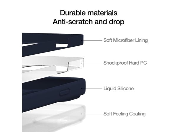 Just Mobile TENC silikonfodral med MagSafe för iPhone 14 Pro - Navy blue