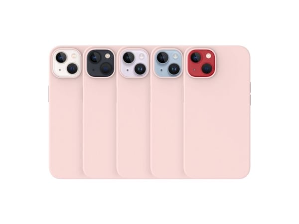 Just Mobile TENC silikondeksel til iPhone 14 (passer også iPhone 13 basemodell) - Pink