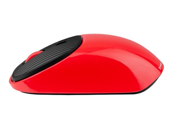 Tracer Wave - Mus - optisk - 4 knapper - trådløs - 2.4 GHz - USB trådløs mottaker - rød