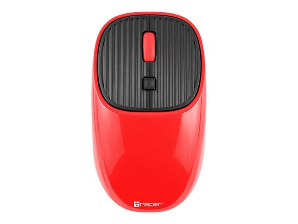 Tracer Wave - Mus - optisk - 4 knapper - trådløs - 2.4 GHz - USB trådløs mottaker - rød