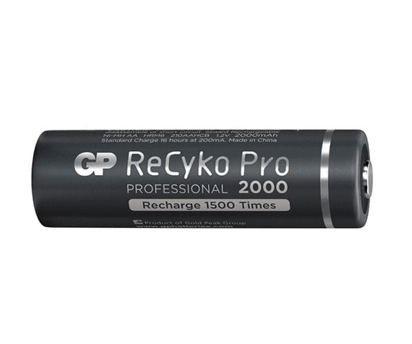GP Batteries B22204, Laddningsbart batteri, AA, Nickel-metallhydrid (NiMH), 1,2 V, 4 styck, 2000 mAh