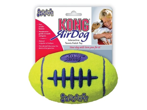 Kong Leksak Airdog Football Gul M 13cm
