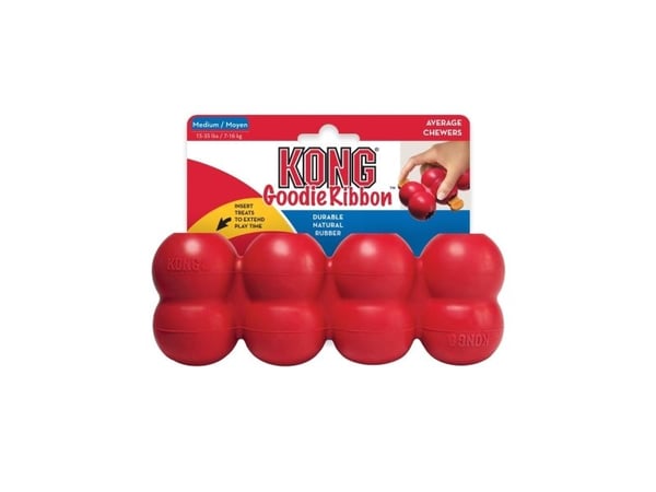 Kong Leksak Goodie Ribbon Röd M 18cm
