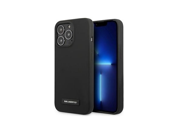 Karl Lagerfeld silikonplatta-skal till iPhone 13 Pro Max - svart
