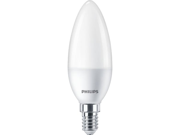Philips - LED-lyspære - form: B38 - mattslipt finish - E14 - 7 W (ekvivalent 60 W) - klasse E - kjølilg hvitt lys - 4000 K