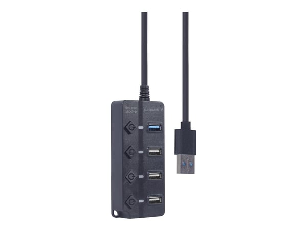 Gembird - Hub - 4-port - 1 x USB 3.1 Gen 1 + 3 x USB 2.0 - stasjonær