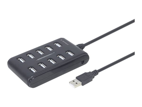Gembird UHB-U2P10P-01 - Hubb - 10 x USB 2.0 - skrivbordsmodell Gembird UHB-U2P10P-01 - Hubb - 10 x USB 2.0 - skrivbordsmodell