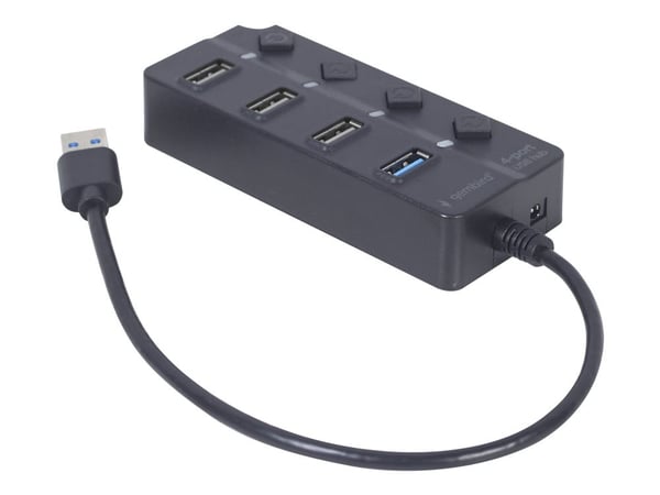 Gembird - Hub - 4-port - 1 x USB 3.1 Gen 1 + 3 x USB 2.0 - stasjonær