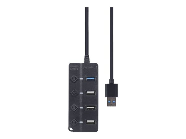 Gembird - Hub - 4-port - 1 x USB 3.1 Gen 1 + 3 x USB 2.0 - stasjonær
