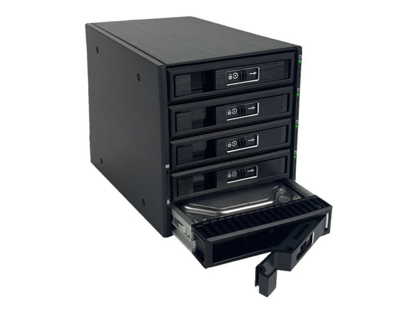 FANTEC BP-T3151-12G/6G - Lagringsdrevhylse - 2,5" / 3,5" delt - svart