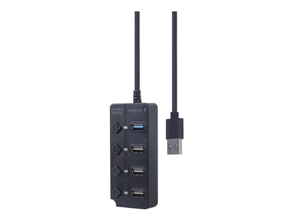 Gembird - Hub - 4-port - 1 x USB 3.1 Gen 1 + 3 x USB 2.0 - stasjonær