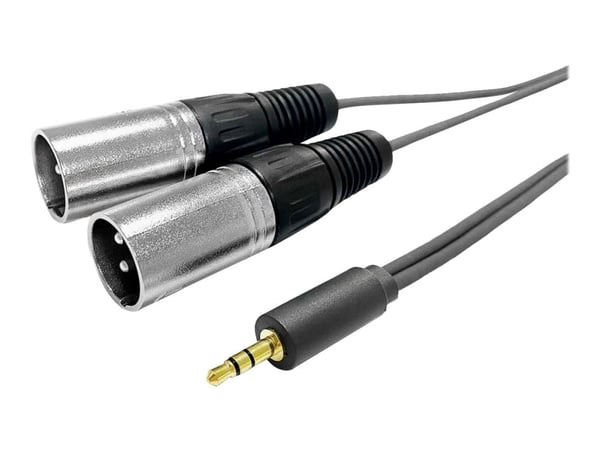 VivoLink - Lydkabel - mini-phone stereo 3.5 mm hann til XLR3 hann - 15 m - dobbeltisolert - svart