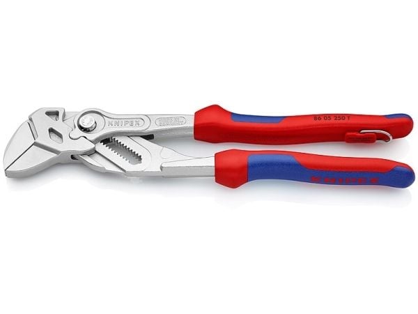 Knipex 86 05 250 T, Crimptang, Kromfarget, Metall, Plast, Blå, Rød, 58 mm, 250 mm