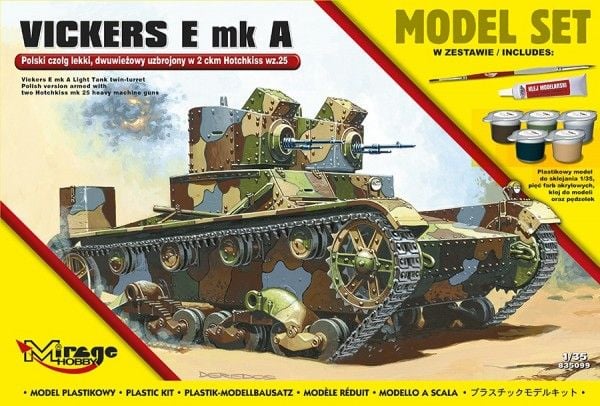 Mirage Model plast polsk lett tank dobbelt tårn