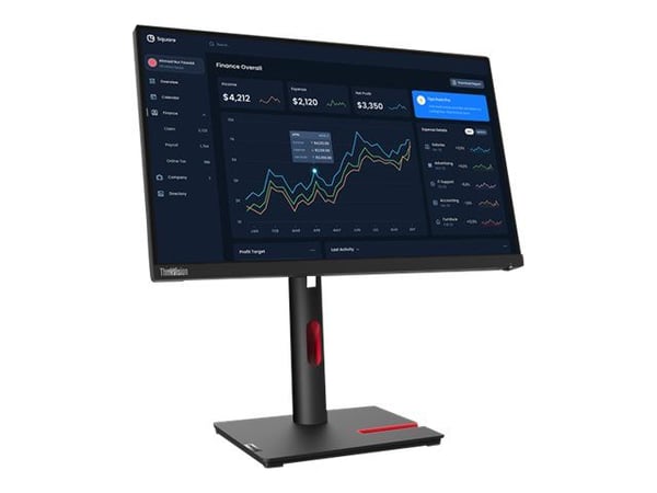 Lenovo ThinkVision T22i-30 - LED-skjerm - 21.5" (22" synlig) - 1920 x 1080 Full HD (1080p) @ 60 Hz - IPS - 250 cd/m² - 1000:1 - 4 ms - HDMI, VGA, D...