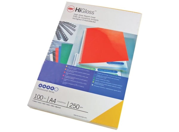 GBC HiGloss - A4 (210 x 297 mm) - svart - 250 g/m² - 100 stk permomslag - for IBICO CombBind ibiMaster 250e GBC HiGloss - A4 (210 x 297 mm) - svart - 250 g/m² - 100 stk permomslag - for IBICO CombBind ibiMaster 250e