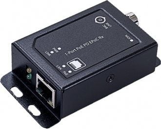 Wantec 5711, 10,100 Mbit/s, 10/100, IEEE 802.3af, IEEE 802.3at, Full, Halv, Sort, 1200 m