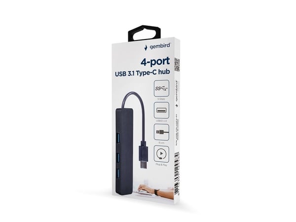 Gembird UHB-CM-U3P4-01 - Hub - 4 x USB 3.1 Gen 1 - stasjonær
