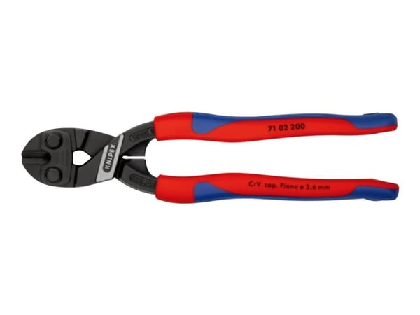 Knipex CoBolt, bultsax, krom-vanadiumstål, plast, blå, röd, 20 cm, 372 g