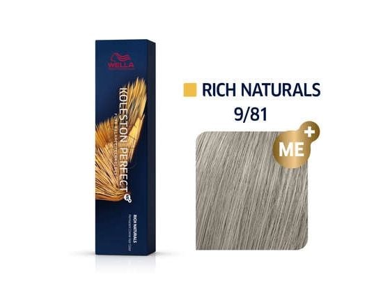 Wella Koleston Perfect Me+ Rich Naturals, Blond, 9/81, Unisex, 1 stk, 60 ml, Alt hår