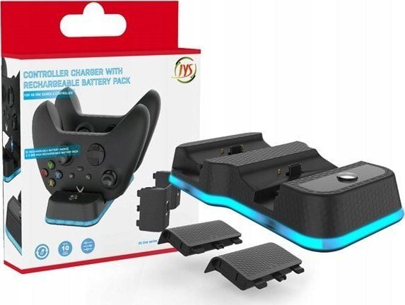 JYS laderstasjon+ 2x batteri til Pad Xbox One X / JYS-X129