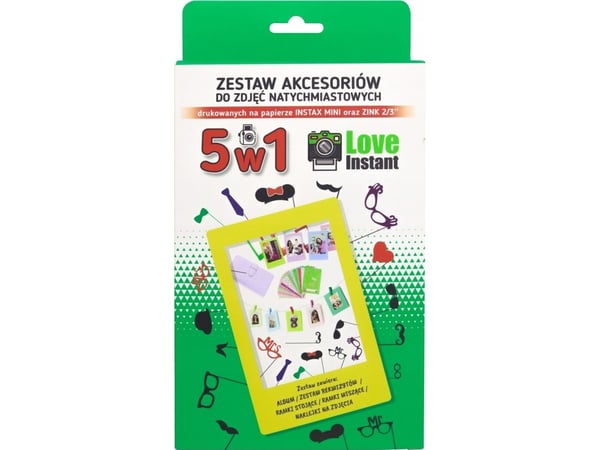 LoveInstant 5-i-1 tilbehørssæt til Fujifilm Instax 40/11/9/8/7 Evo/ Lipplay 90/70