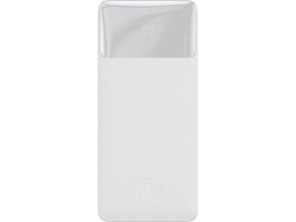 Baseus Bipow 20000 mAh 2xUSB USB-C 15W valkoinen