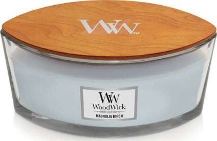 WoodWick Magnolia Birch, Ellipse, Lyseblå, Bjørketre, Magnolia, 1 stykker