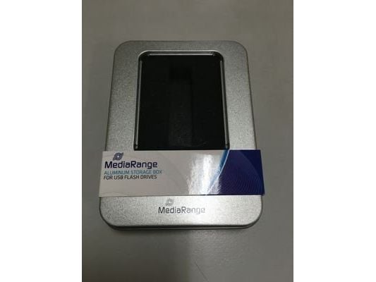 MediaRange BOX901, Lager boks, Sølv, Rektangulær, Aluminium, Plast, Monokromatisk, Universell