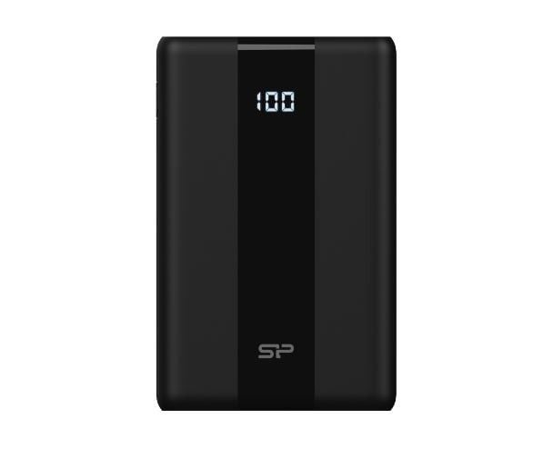 Silicon Power QX55 - Strømbank - 30000 mAh - 3 A - PD, QC 3.0, VOOC, SCP - 4 utgangskontakter (3 x USB-type A, USB-C) - på kabel: USB-C - svart