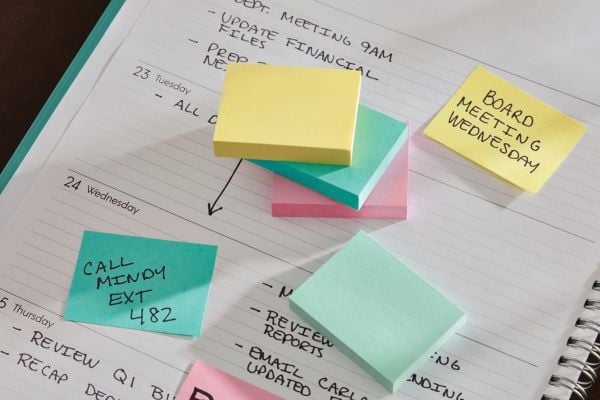 Post-It 655-6-BEA, Rektangel, Blå, Grønn, Oransje, Rosa, Gult, Papir, 127 mm, 76 mm, 100 ark
