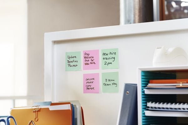 Post-It 655-6-BEA, Rektangel, Blå, Grønn, Oransje, Rosa, Gult, Papir, 127 mm, 76 mm, 100 ark