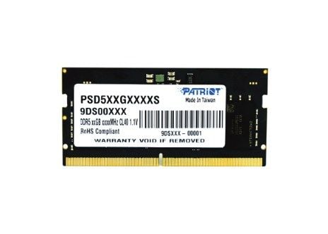 Patriot Signature Line - DDR5 - modul - 8 GB - SO DIMM 262-pin - 4800 MHz / PC5-38400 - CL40 - 1.1 V - ikke-bufret - on-die ECC