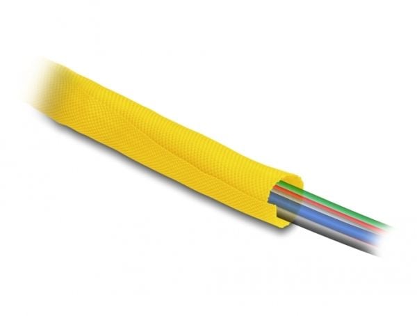 Delock - Flätad ärm - 5 m - gul