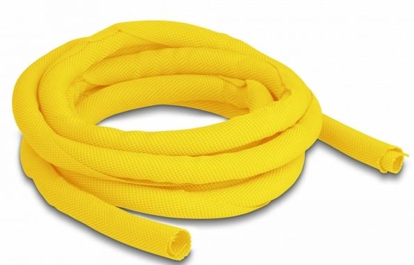 Delock - Flätad ärm - 2 m - gul