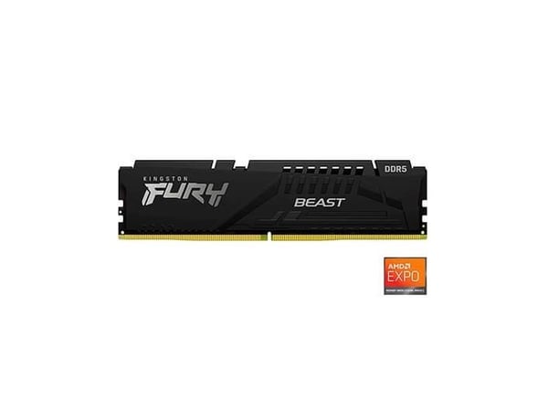 Kingston FURY Beast - DDR5 - modul - 8 GB - DIMM 288-pin - 5600 MT/s / PC5-44800 - CL36 - 1.25 V - ikke-bufret - on-die ECC - svart