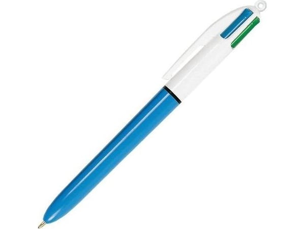 Biurfol Automatisk kulepenn. Bic Hvit og Blå 4 Farger Medium