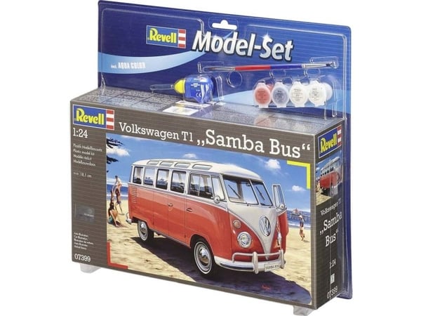 Revell Model Set Volkswagen T1 Samba Bus, Modellskåpbil, Monteringssats, 1:24, Volkswagen T1 Samba Bus, Väldigt utmanande, 173 styck