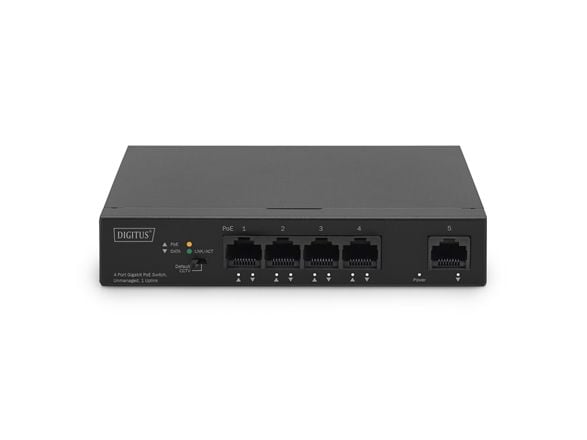 Digitus DN-95330-1, Hallitsematon, Gigabit Ethernet (10/100/1000), Power over Ethernet -tuki