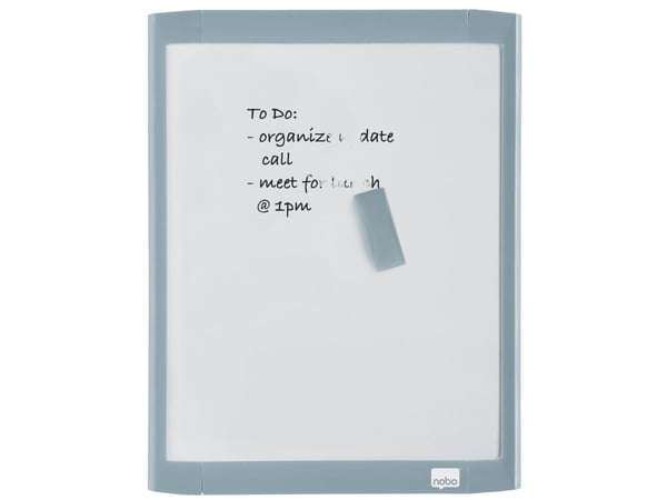 Nobo Mini magnetisk whiteboardtavle med farget ramme 21,6x28cm, Horisontalt/vertikalt, Bærbar, Magnetisk