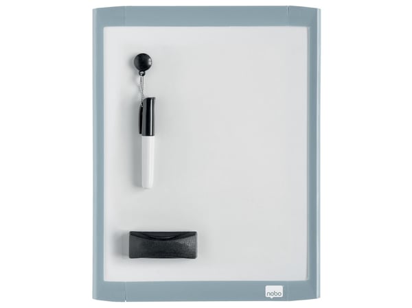 Nobo Mini magnetisk whiteboardtavle med farget ramme 21,6x28cm, Horisontalt/vertikalt, Bærbar, Magnetisk