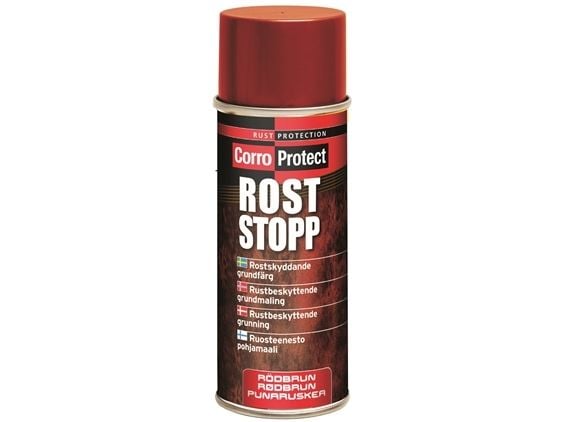CorroProtect Rust stop grundmaling - Rødbrun - Spray - 400 ml.