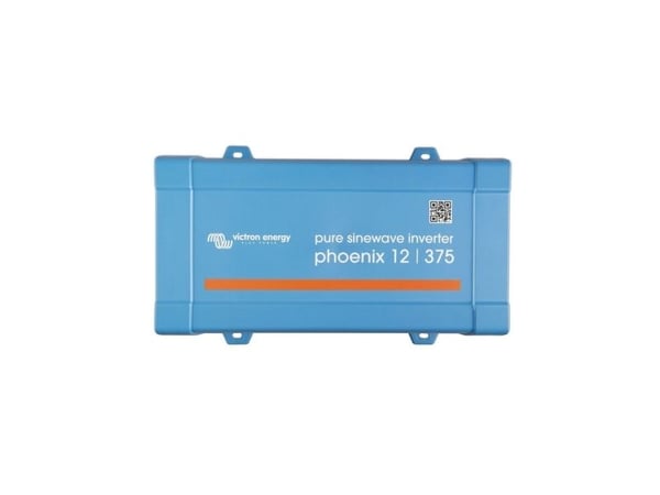 Victron Energy Phoenix 12/375 VE.Direct - DC-AC strøminverter - DC 12 V - 300 watt - 375 VA - VE.Direct - utgangskontakter: 1 - Europa - blå, RAL 5012